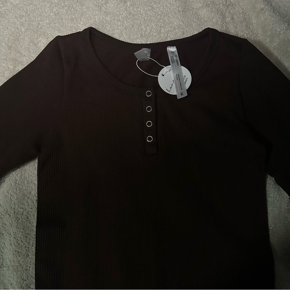 Brown Ribbed Romper - Picture 3 of 5